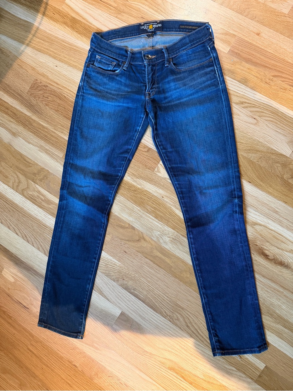 Lucky Brand- Cate Stacked Skinny Jeans - Dark Blue Wash